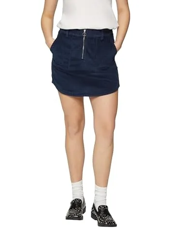 QS Kurzer Cordrock mit Reißverschluss