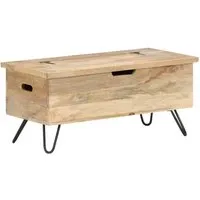 vidaXL Truhe aus Mango Massivholz 90x40x45 cm - Bürostuhl-Alternative: Elegante Holztruhe aus massivem Mangoholz, stabil und langlebig, bietet reichlich Stauraum und kann auch als Flurbank genutzt werden.
