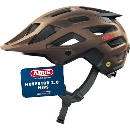 ABUS MTB-Helm Moventor 2.0 MIPS - Sicherer All-Mountain-Helm für Damen und Herren - Fahrradhelm mit MIPS-Technologie für zusätzlichen Aufprallschutz und individuelle Anpassung durch Zoom-ACE-MTB-Verstellsystem. Ideal für den Geländeeinsatz auf dem Mountainbike.