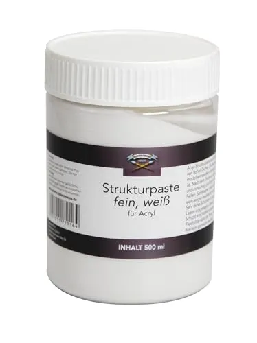 Paintersisters Strukturpaste fein 500 ml/670 gr, Strukturmedium für Reliefs, Modelliermasse für Acrylmalerei, Spachtelmasse mischbar mit Sand