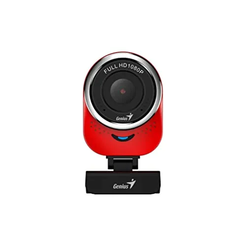 GENIUS QCAM6000 Webcam 1080P Full HD mit Micro-USB, Rot von Genius