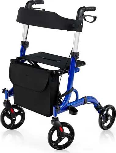 COSTWAY Faltbarer Rollator mit Sitz
