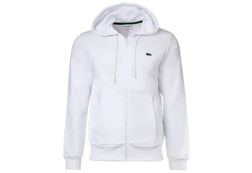 Lacoste Herren Sh9626 Sweatshirt, weiß, FR 10/5XL - Kapuzenpullover für Herren, aus aufgerautem Bio-Baumwoll-Fleece für ultimativen Komfort und umweltfreundlich. Mit Kapuze und Kängurutasche für Wärme und praktische Aufbewahrung.
