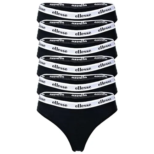 Ellesse Damen Strings 6er Pack in schwarz von ellesse