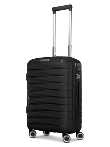 Franky Handgepäck-Trolley London - 4 Rollen, Polypropylen - Handgepäck-Koffer mit TSA-Schloss für sichere Reisen, aus robustem Polypropylen, leicht und strapazierfähig, ideal für stressfreies Packen dank Wäschefach und Dehnfalte.