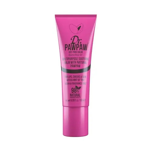 Dr.PAWPAW Hot Pink getönter Balsam, Mehrzweck-Balsam, natürlich, ohne Duft, für feuchtigkeitsspendende Lippen, Haut, Haare, Nagelhaut, Nägel & Beauty-Finishing (10 ml)