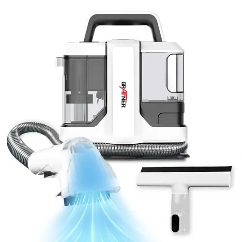 Grafner Waschsauger und Fensterreiniger 2in1 - Vielseitiger Waschsauger mit Dual-Tank-System für hygienische Reinigung von Teppichen, Polstern und Fenstern – alles in einem Arbeitsgang!