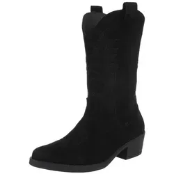 Ital-Design Elegante Cowboystiefel mit Stickerei für Damen Westernstiefel (89937857) Blockabsatz Stiefel in Schwarz schwarz 37 EU