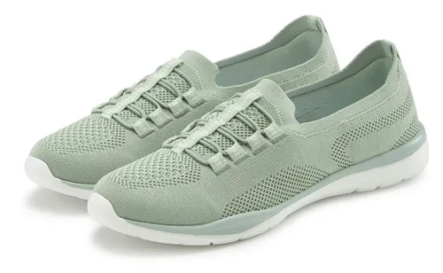 LASCANA Slipper, Halbschuh, Slip-On-Sneaker, Sneaker aus leichtem Textil-Material VEGAN