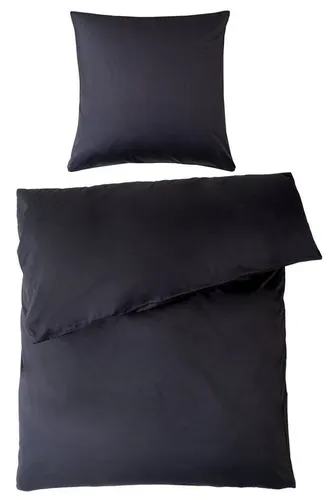 Kaeppel Bettwäsche JARI, Mako-Satin, Schwarz, 135 x 200 cm in grau von Kaeppel