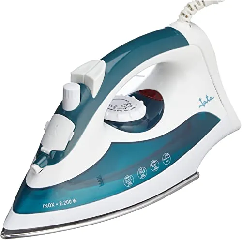 Jata Dampfbügeleisen PL120 2200 W - Bügeleisen mit 2200 W Leistung und 99 g/min Dampfausstoß, sorgt für schnelle und effiziente Faltenbeseitigung auf allen Stoffen.