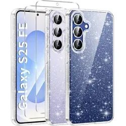 Handyhülle S25 FE 5G 3in1 Klar für Samsung Galaxy S25 FE 5G - Schütze dein Samsung Galaxy S25 FE 5G mit dieser klaren 3in1-Hülle. Sie bietet umfassenden Schutz durch flexibles TPU und zwei Hartglasfolien, ohne das Design zu verdecken. Ideal für den Alltag!