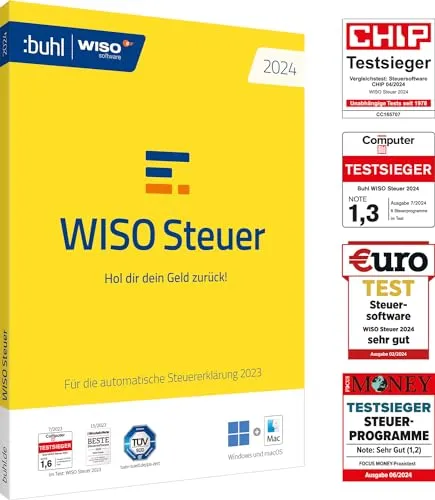 WISO Steuer 2024 für Windows, Mac, Smartphones und Tablets von Buhl Data Service