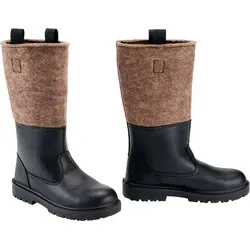 Brandit BW Knobelbecher Filz - Robuste Stiefel in Schwarz/Braun - 40 EU - Hochwertige Stiefel mit verstärktem Zehen- und Fersenbereich, verstellbarem Schaft und rutschhemmender Gummisohle für optimalen Halt und Komfort.