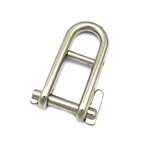 Schlüsselschäkel 5mm mit lösbarem Steg Edelstahl A4 Schäkel gerade extra lang