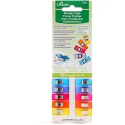 Clover Wonder Clips 10 Stück farbig sortiert