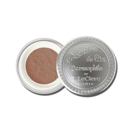 T.LeClerc Dermophilic Poudre de Riz - Loser Puder 20 g in 15 Chataîgne - Hochwertiger loser Puder auf Reisstärkebasis, ideal für ein mattes, natürliches Finish. Perfekt für empfindliche Haut, sorgt für ein einheitliches Hautbild und langanhaltenden Komfort.