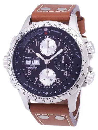 Hamilton Khaki X-Wind Automatik Chronograph H77616533 Herrenuhr - Armbanduhren mit 100 m Wasserdichtigkeit, Saphirglas und automatischem Uhrwerk – ideal für Abenteuer und den Alltag.