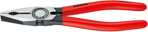 KNIPEX Kombizange, Kopf poliert, Griffe mit Kunststoff überzogen, Spezial-Werkzeugstahl