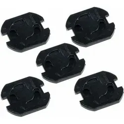 Einsteckschutz Für Steckdosen, Schwarz Mit Drehmechanik, 5er-set