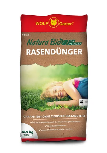 Wolf Garten Natura Bio Rasendünger NR 18,9 für 280 m² von WOLF-Garten
