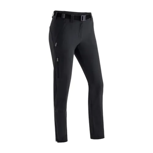 Maier Sports Lana slim Wanderhose Damen in Black - Größe 72 - Kleidung für aktive Frauen: Stretchige Trekkinghose mit wind- und wasserabweisender Imprägnierung, ideal für jedes Abenteuer.