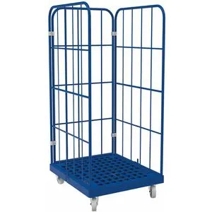 HMH Rollbehälter 3-seitig mit Kunststoffplatte, 1450mm Höhe von HMH