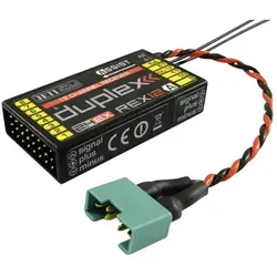 Jeti REX 12 (Assist) 12-Kanal Empfänger 2,4 GHz - Modellbauzubehör, hochpräziser 12-Kanal Empfänger mit Assist-Funktion für optimale Steuerung und Stabilität bei Flugmodellen.