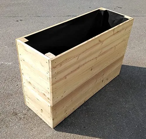 Gartenwelt Riegelsberger Elegantes Hochbeet Kräuterbeet Pflanzbeet Lärche Gemüsebeet 115x60 cm Höhe 71 cm aus Lärchenholz 27 mm glatt