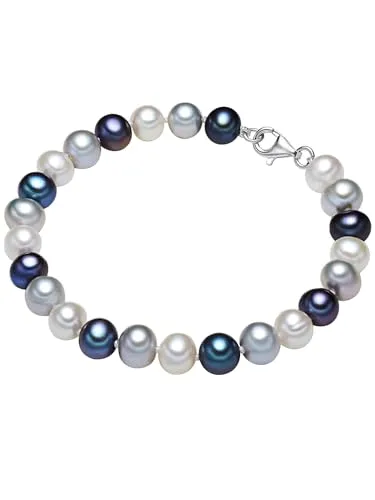 Valero Pearls Perlenarmband mit Süßwasser-Zuchtperle - Elegantes Armschmuckstück aus hochglanzpolierten Süßwasser-Zuchtperlen, 18 cm lang, ideal für jeden Anlass und verleiht jedem Look einen Hauch von Luxus.