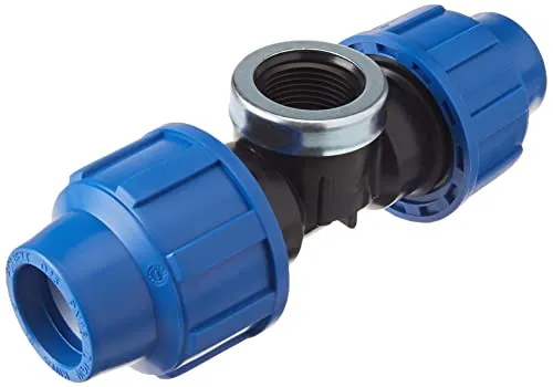 Cornat T610725 Bewässerungssystem T-Stück PE-Rohr, Ø 20 mm, 44259 Zoll Innengewinde, Polypropylen für Kaltwasser