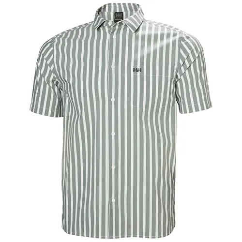 Helly Hansen Men's Fjord Qd Ss Shirt 2.0 - Grün, XXL - Funktionale Wanderhemden für Herren, aus schnelltrocknendem Stretchmaterial für optimalen Tragekomfort und Bewegungsfreiheit.