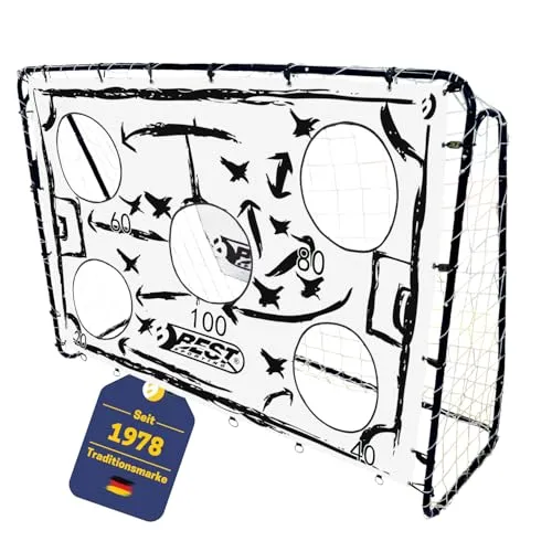 Best Sporting 11073 Fußballtor 213 x 152 cm mit Torwand TAKTIK und Ball + Pumpe - Tore & Netze: Hochwertiges Fußballtor mit Torwand für strategisches Training, inklusive Ball und Pumpe, perfekt für junge Spieler und Hobbyfußballer.