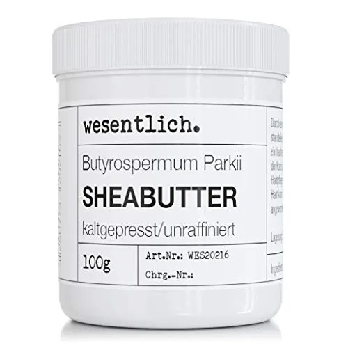 wesentlich. Sheabutter kaltgepresst | unraffinierte, reine Körperbutter | vegane Körperpflege ohne Zusätze | 100ml