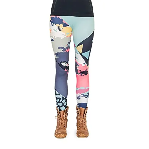 cosey - Bunte Bedruckte Motiv-Leggings (Einheitsgröße) - Design Modern Camo