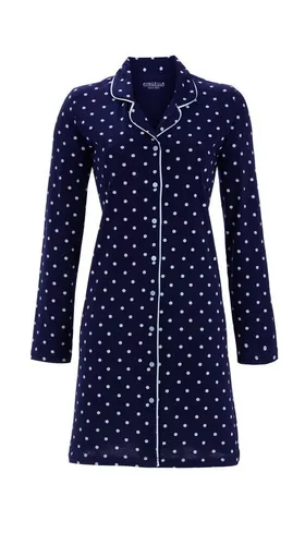 Ringella Nachthemd mit Punktdessin und durchgehender Knopfleiste