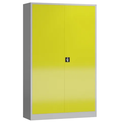 ClassiX Aktenschrank X-530376, abschließbar und stabil - Hochschrank aus Metall, abschließbar mit 4 höhenverstellbaren Fachböden, ideal für sichere und ordentliche Büroorganisation.