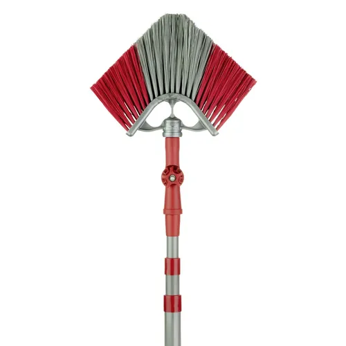 DEMA Fassadenkehrer mit Teleskopstiel, rot/grau