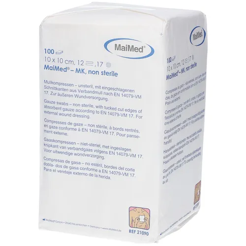MULLKOMPRESSEN 10 x 10 cm unsteril 12fach