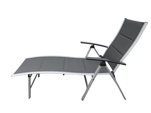 Pure Home & Garden Nox Klappliege - Wetterfeste Gartenliege - Gartenliege Nox aus gepolstertem Aluminium, reißfest und UV-beständig. Mit praktischer Klappfunktion und mehrfach verstellbarem Rückenteil für höchsten Liegekomfort.