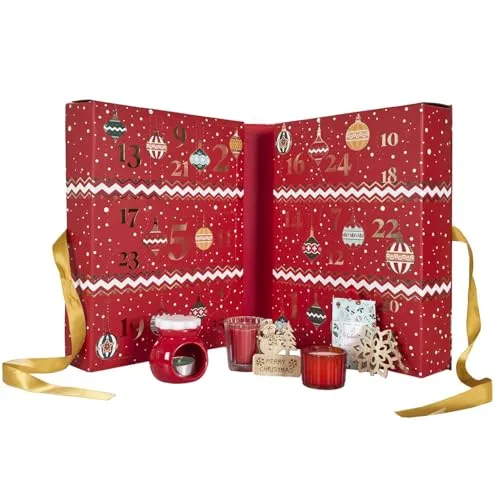 Luxuriöser Adventskalender mit Weihnachtsdekoration