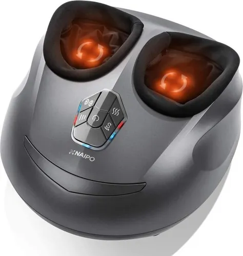 NAIPO Fußmassagegerät MGF-836 mit Wärmefunktion - Shiatsu Fußmassagegerät mit Kneten und Luftkompression, ideal zur Linderung von Müdigkeit und Verspannungen. Perfekt für Zuhause und Büro, sorgt für Entspannung und Wohlbefinden.
