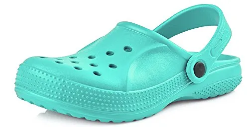 Ladeheid Clogs Kinder Schuhe für Mädchen und Jungen leichte Gartenclogs Gartenschuhe Kinder KL055 (Minze, 30 EU)