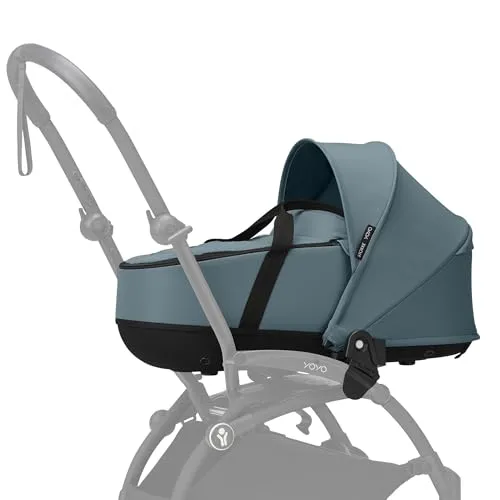 Stokke YOYO Liegewanne Aqua – Tragbare Liegewanne für Babys - Die leichte Liegewanne bietet Komfort und Schutz für dein Neugeborenes mit atmungsaktiver Matratze und UV-Schutzdach. Ideal für den YOYO-Rahmen und einfach zu transportieren.