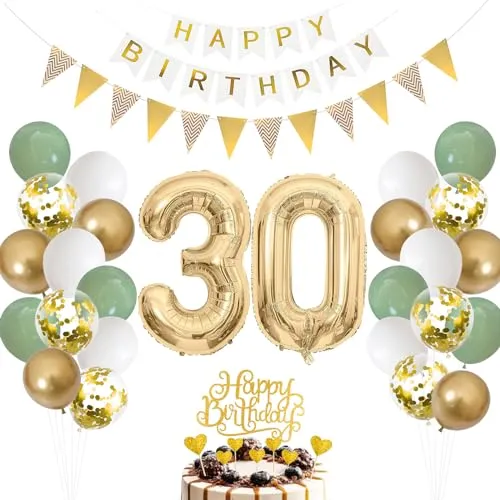 30. Geburtstag Deko Salbeigrüne in grün von Moorle