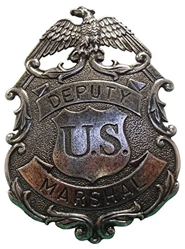 Deko US Deputy Marshal Marke im Antik Finish Look, mit Adlerverzierung