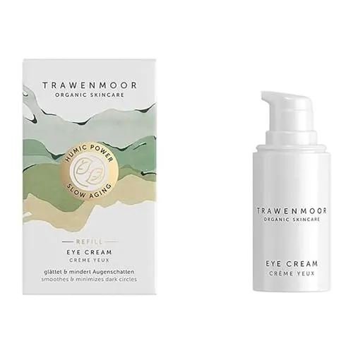 Trawenmoor Organic Skincare Augencreme REFILL 15 ml - Augencreme für alle Hauttypen, vitalisiert müde Augenpartien, fördert Spannkraft und glättet die Haut. Ideal auch für empfindliche Haut.