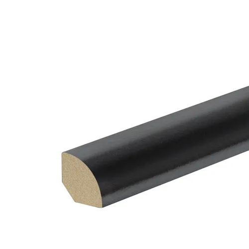 REESE Sockelleisten | Viertelstab Abdeckleisten | 14x14x2300mm | MDF Schwarz