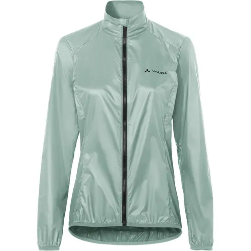 VAUDE Damen Women's Matera Air Jacket, Dusty Fern, 36 EU - Fahrradjacke aus 100% recyceltem Polyamid, ultraleicht mit nur 84 g, windabweisend und ideal für alle Radsportarten. Reflektierende Elemente sorgen für Sicherheit bei schlechten Lichtverhältnissen.