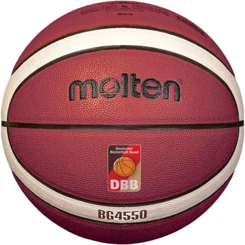 Molten Basketball B7G4550-DBB - FIBA Approved Wettspielball - Basketbälle: Hochwertiger Wettspielball aus Premium Synthetik-Leder mit hervorragendem Grip, optimierter Dämpfung und klassischer Noppenstruktur, ideal für Profis und ambitionierte Spieler.